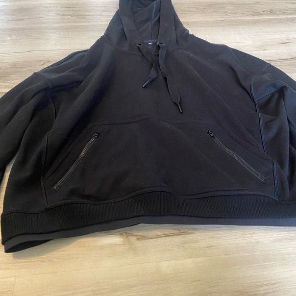 Athleta Sweater Womens Size XL Triumph Hoodie Sweatshirt Jacket Black Gym-#105 - Picture 2 of 3